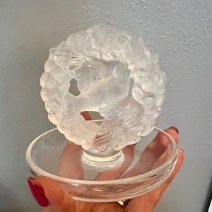 Vintage Lalique crystal ring/trinket/pin dish